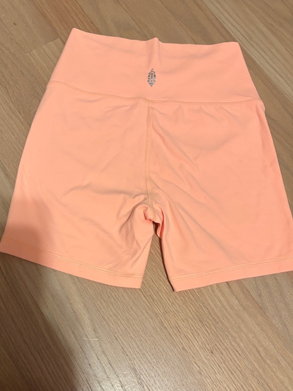 Free People Peach High-Rise Bike Shorts
